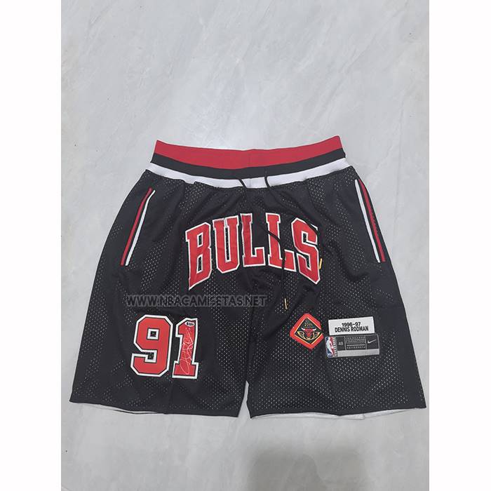 Pantalone Chicago Bulls Mitchell & Ness Just Don 1996-97 Negro
